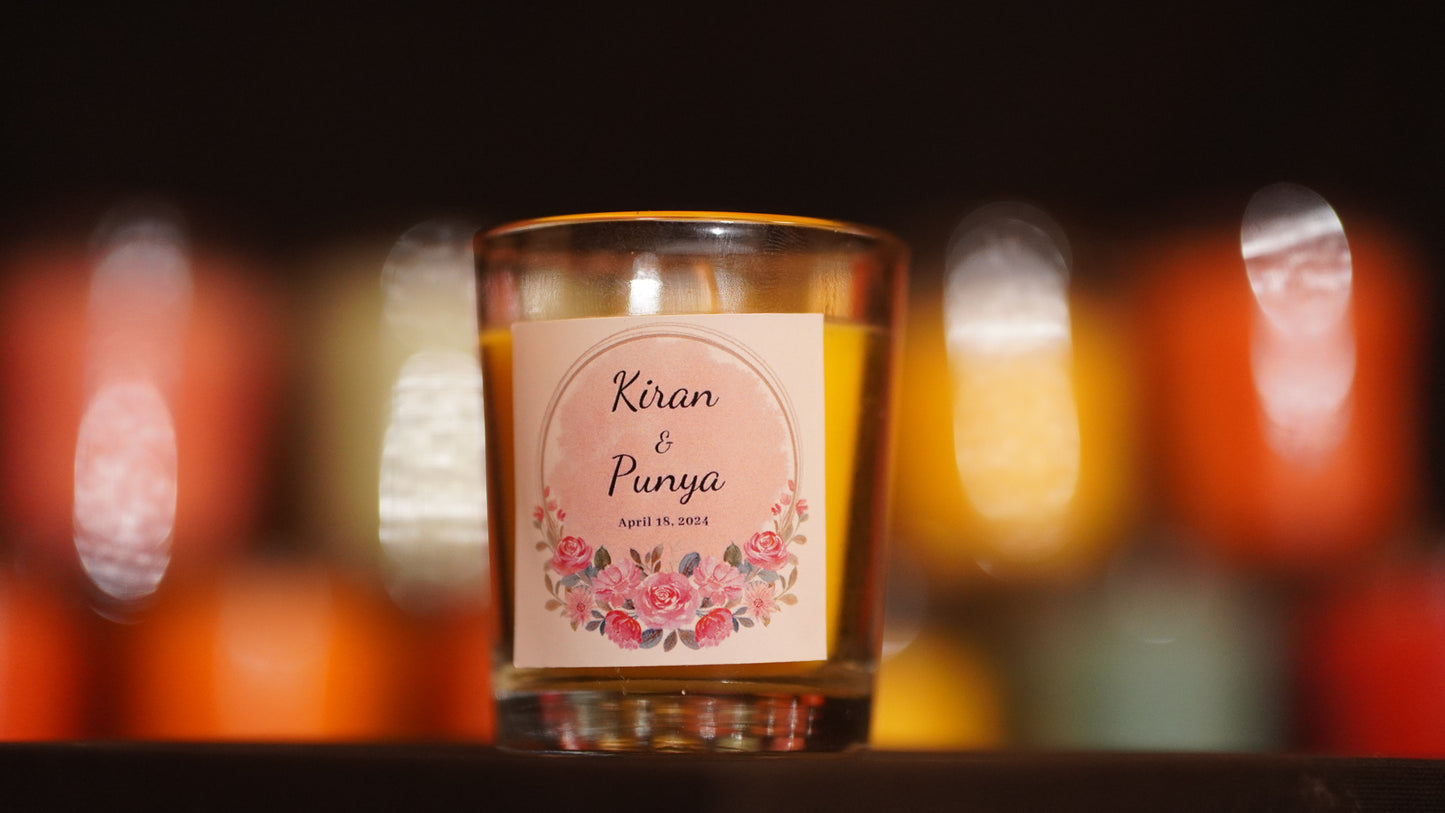 Shot Glass Candles + Chocolate - Perfect Return Gifts !