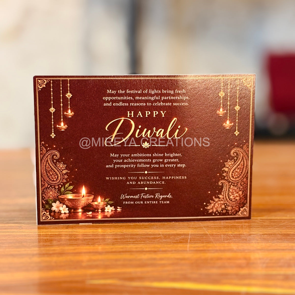 2 Pcs Printed Brass Glass + Scented Blueberry Cheesecake Candle + Customizable Card