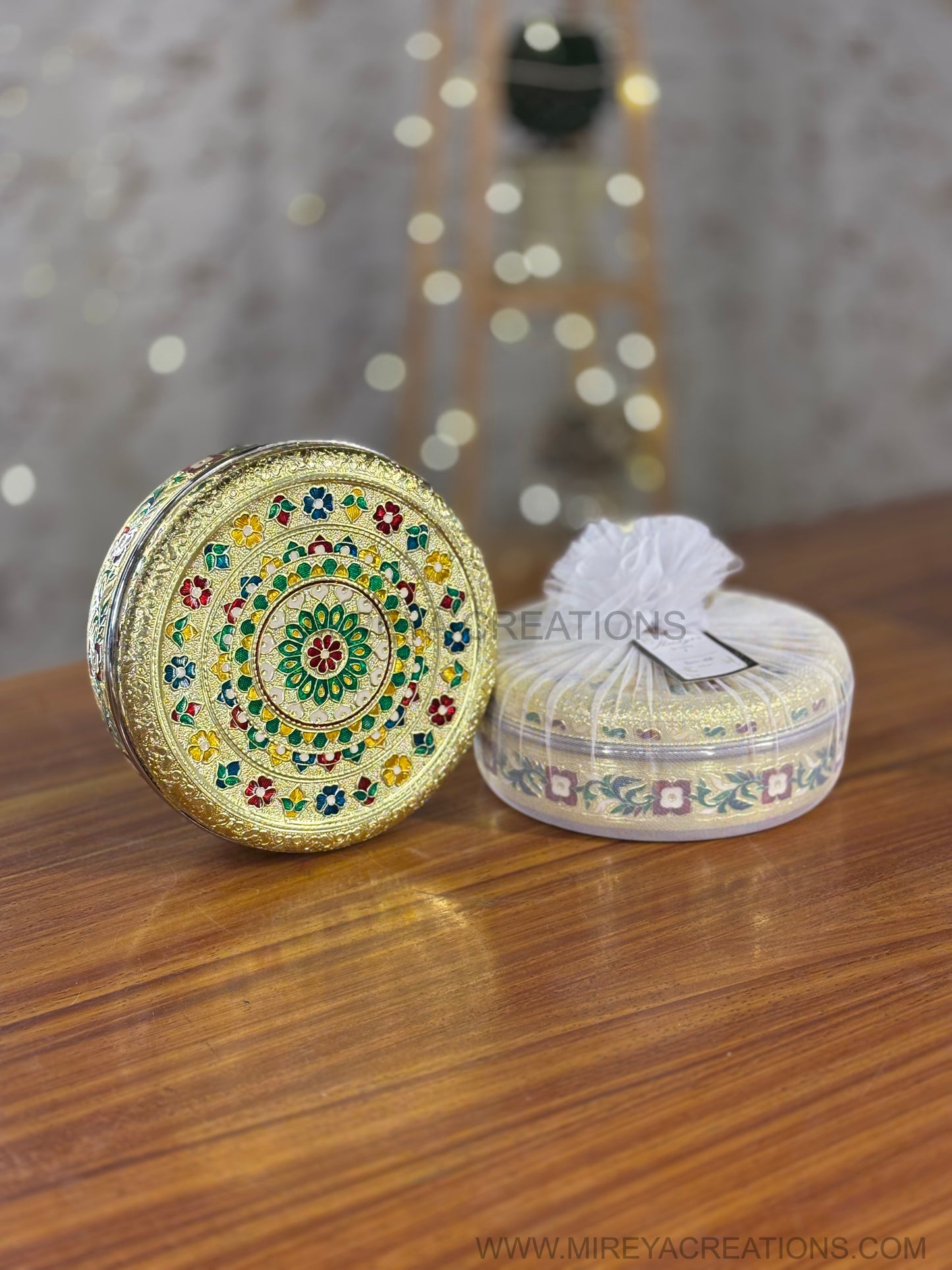 8 Inch Meenakari Box Return Gift | Decorative Meenakari Storage Box | Wedding & Festive Favor Under ₹500