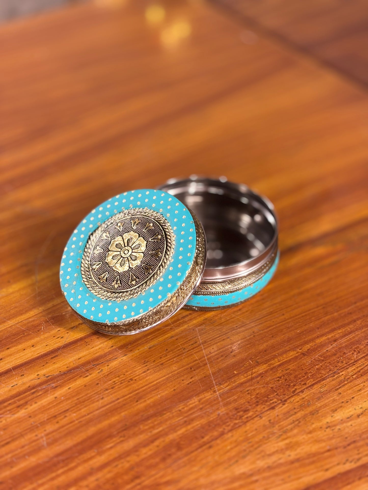 Meenakari Tiffin Box 4 inch Return Gift | Decorative Meenakari Tiffin | Wedding & Festive Favor Under ₹200