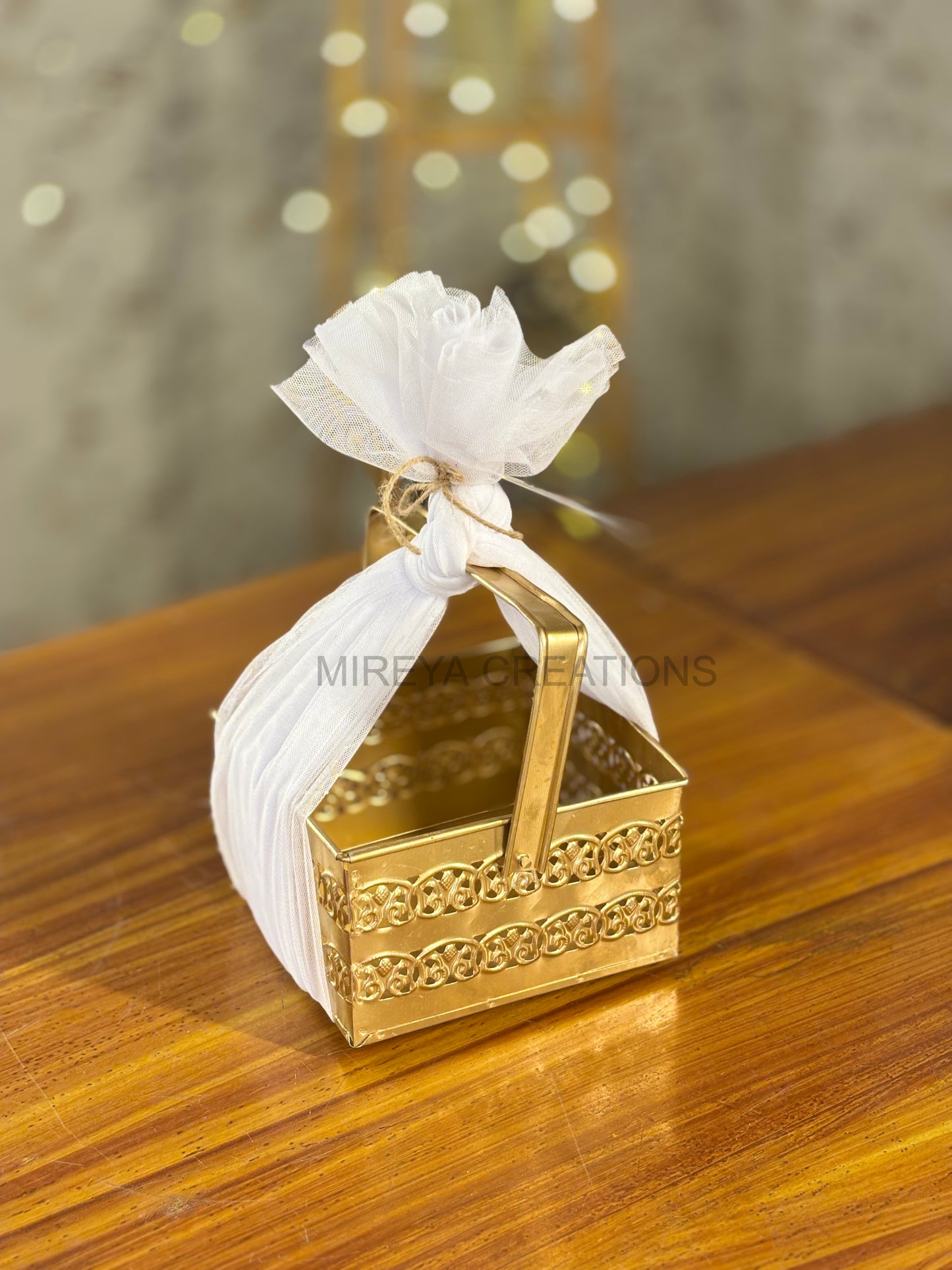 6 Inch Decorative Tray Return Gift | Elegant Serving Tray | Wedding & Housewarming Favor Under ₹300