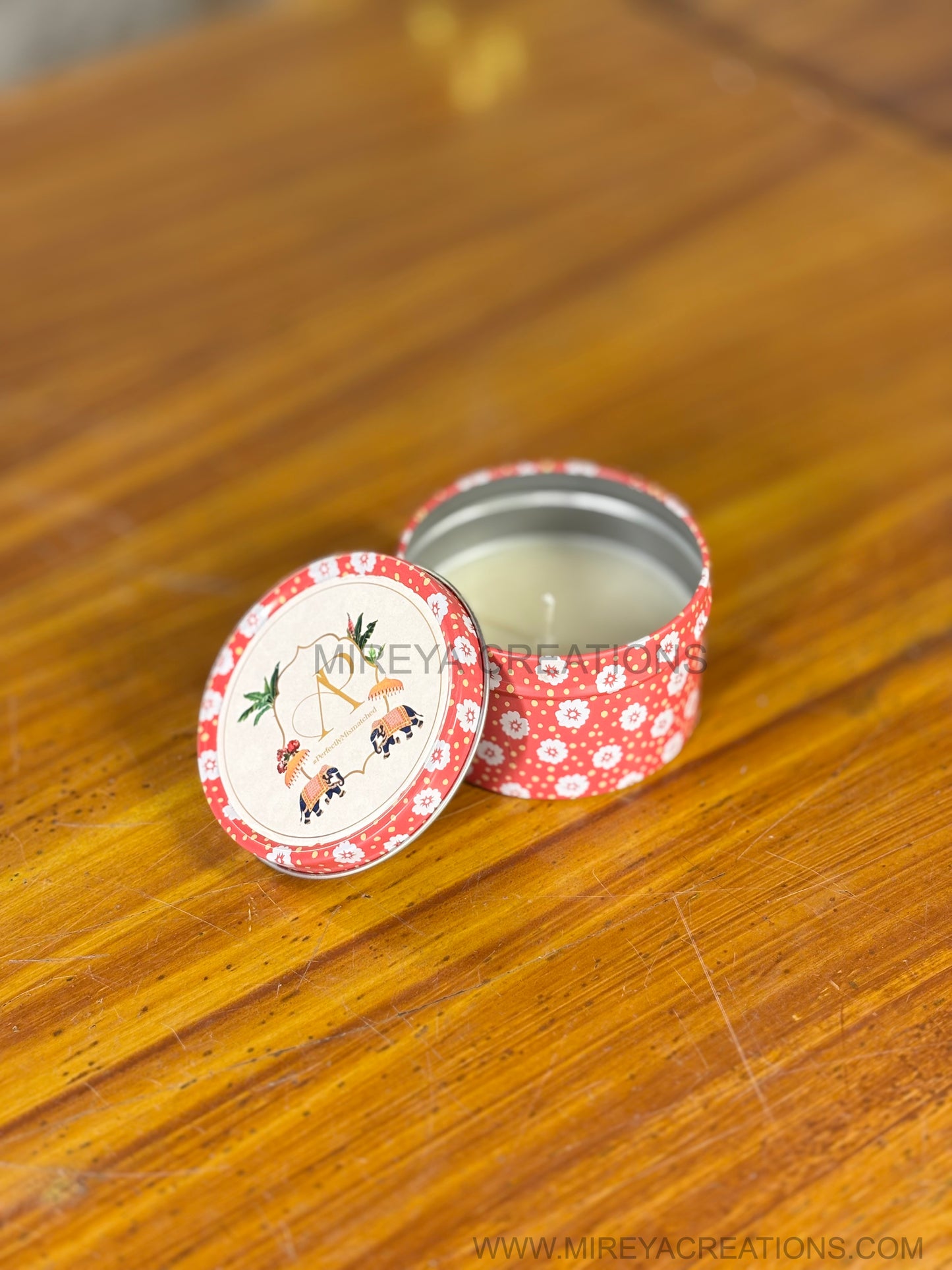 Printed Tin Candle Return Gift | Printed Scented Candle | Wedding & Party Favor Under ₹200