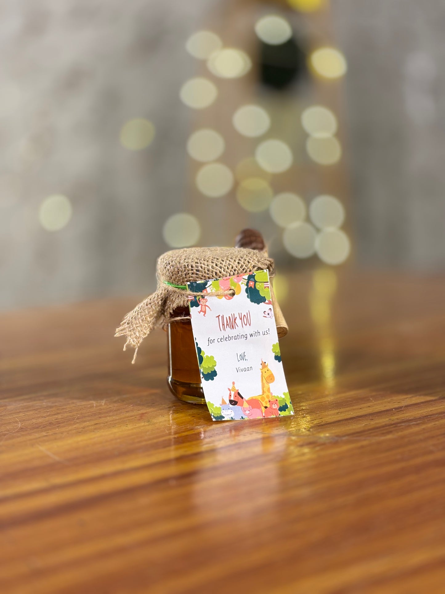 Honey Jar with Dipper | Gourmet Honey Return Gift | Wedding & Festive Favor