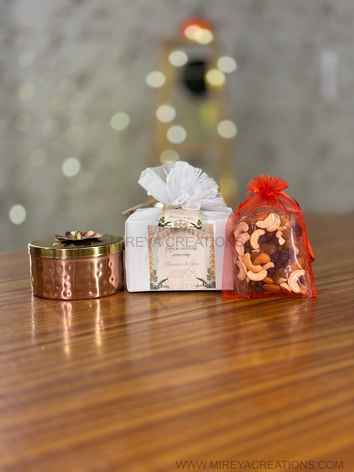 Flat Decorative Jar With Dry Fruits Return Gift | Elegant Dry Fruit Jar | Wedding & Festive Favor Under ₹300
