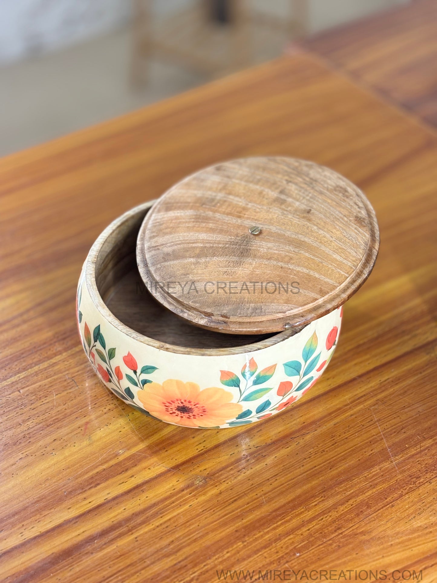 Hand Painted Floral Wooden Box Return Gift | Decorative Multipurpose Storage Box | Wedding & Festive Favor Under ₹1000