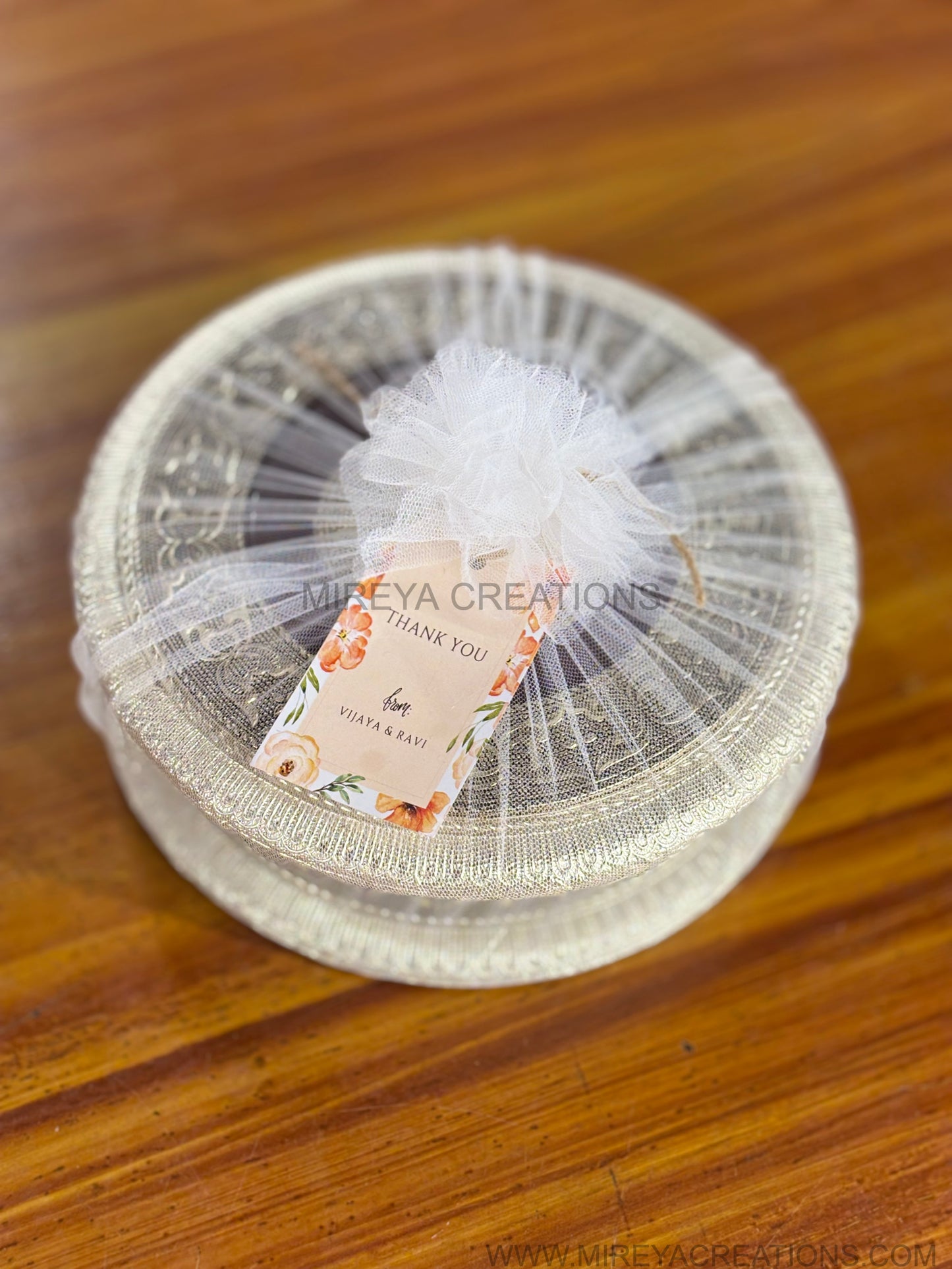 German Silver Decorative Round Box Return Gift | Traditional Silver Box Under ₹500 | Wedding & Housewarming Favor