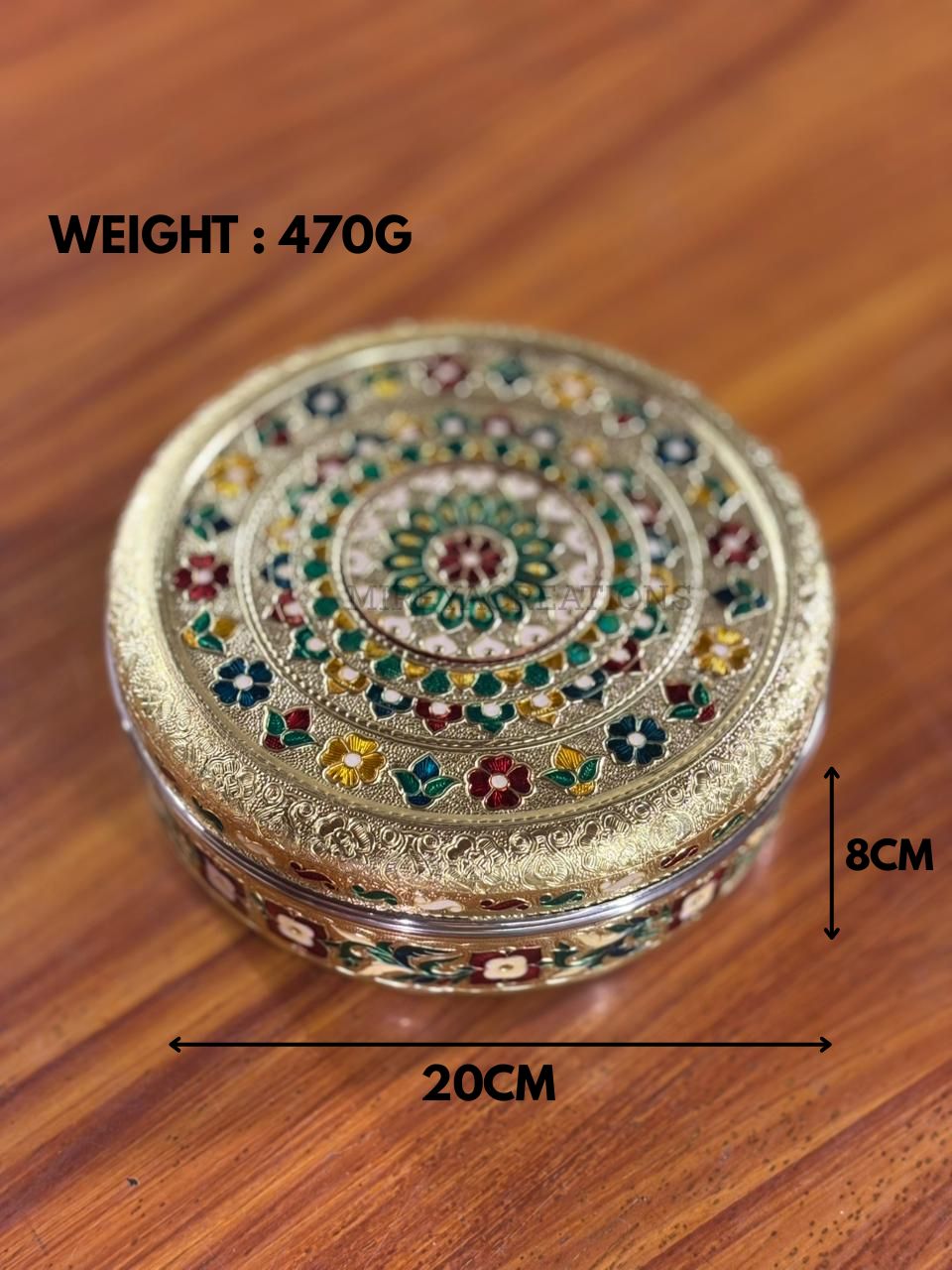 8 Inch Meenakari Box Return Gift | Decorative Meenakari Storage Box | Wedding & Festive Favor Under ₹500