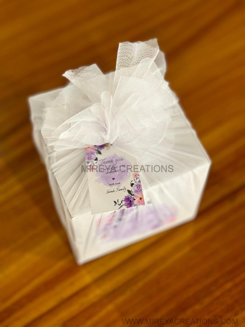 Decorative Round Jar Combo | Assorted Nuts, Shot Glass & Potpourri With Chocolate Pouch | Elegant Wedding Return Gift Under ₹500