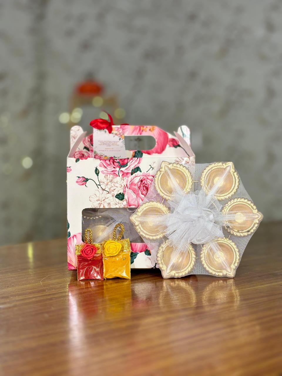 Decorative Urli Return Gift | Traditional Urli with Haldi-Kumkum | Wedding & Puja Favor Under ₹200