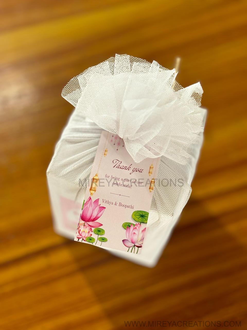 White Cone Jar With Chocolates Return Gift | Elegant Cone Jar Gift Set | Wedding & Party Favor Under ₹300