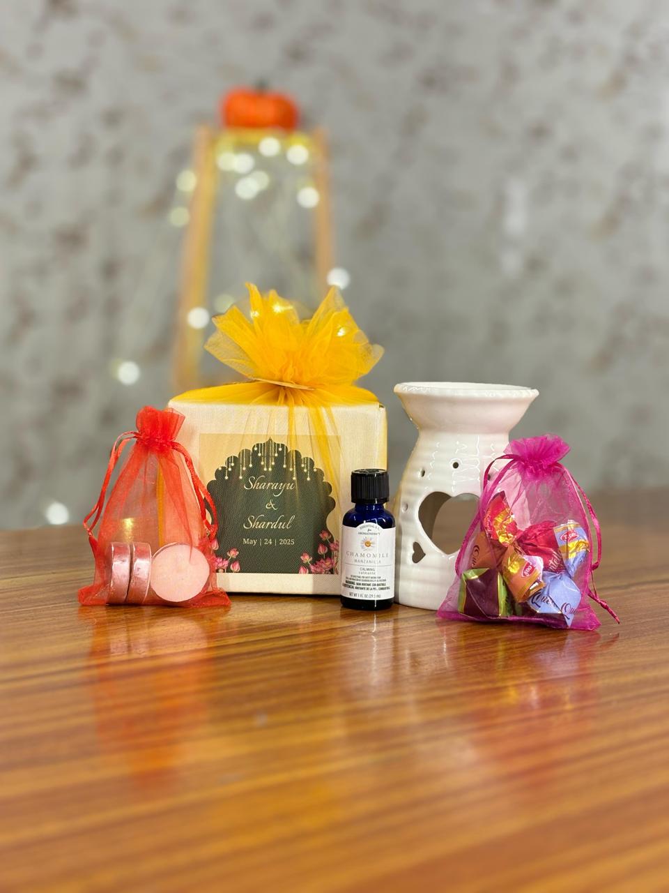 Ceramic Aroma Burner Return Gift | Fragrance Burner With Essential Oil | Housewarming & Wedding Favor Under ₹500