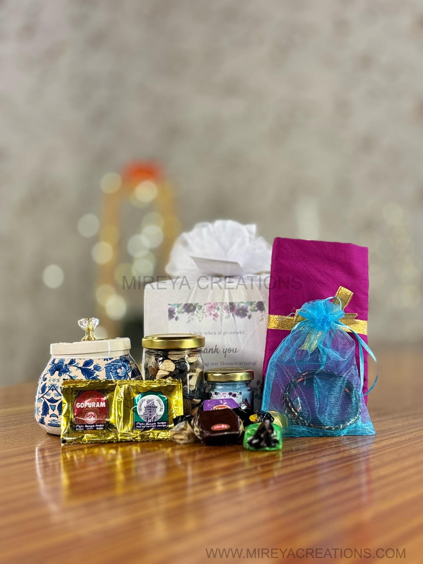 Printed Cone Jar Return Gift | Traditional Jar Set With Nuts, Candle & Haldi Kumkum | Wedding & Puja Favor Under ₹600