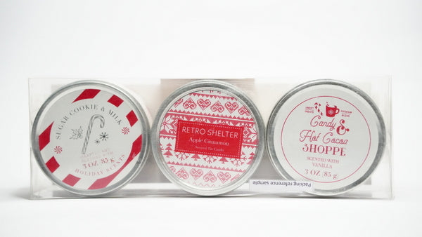 CHRISTMAS Scented Tin Candles (Set of 3)