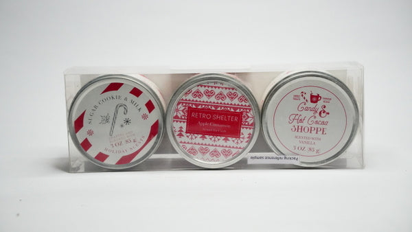 CHRISTMAS Scented Tin Candles (Set of 3)