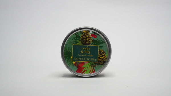 Cedar & Fig Scented Tin Candle