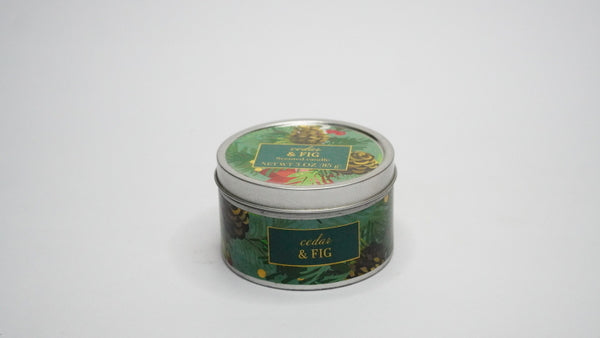 Cedar & Fig Scented Tin Candle