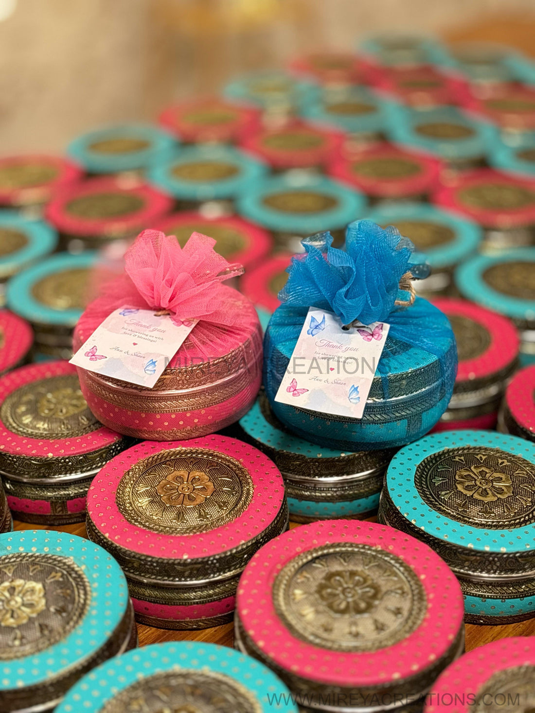 Royal Meenakari Box Return Gifts: Traditional Dry Fruit & Jewellery Boxes for Weddings & Pooja Functions | Mireya Creations