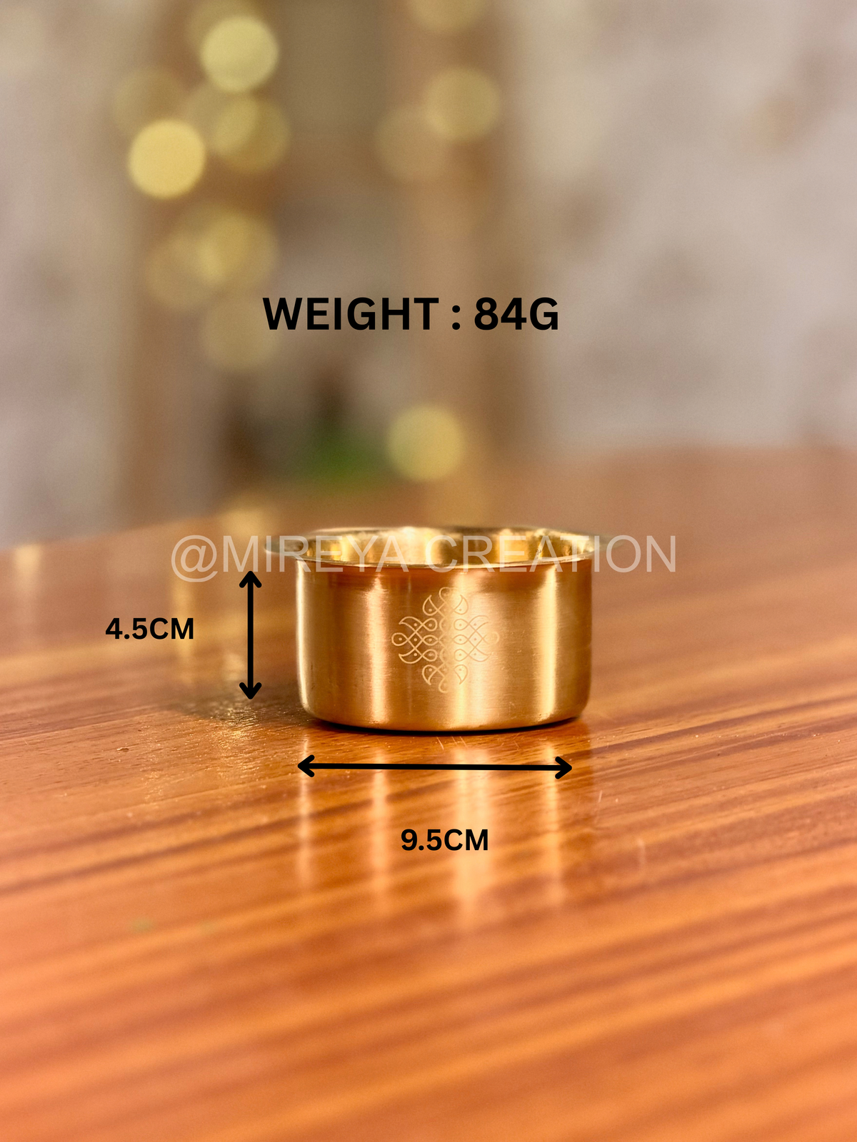 Set of 2 Brass Dabaras in Velvet Box
