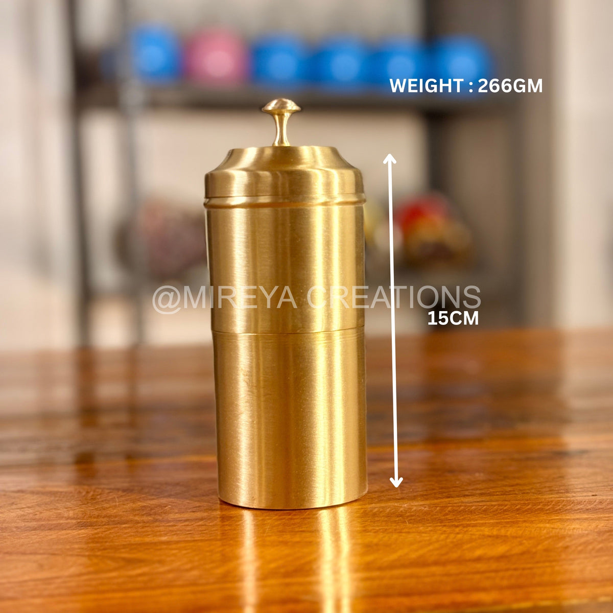 Brass Lamp + Set of 2 Brass Dabara + Coffee Filter