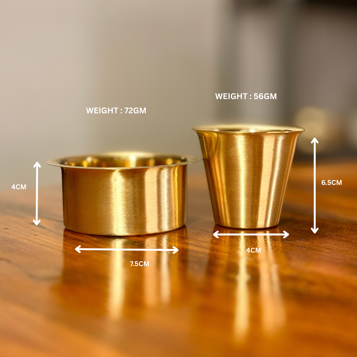 Brass Coffee Dabara + Decorative Cone Jar + Customized Card