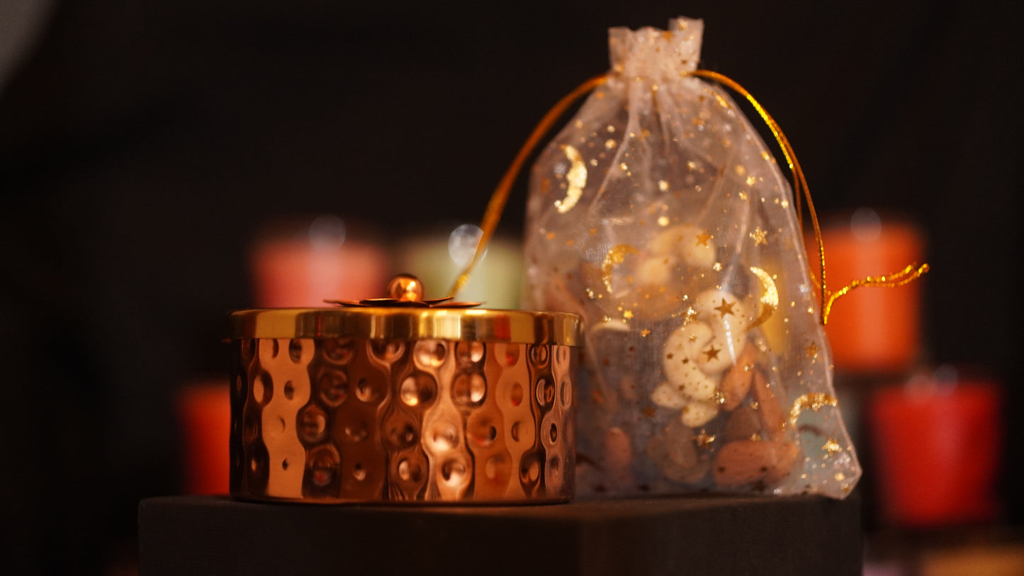 Flat Decorative Jar + Dry Fruits- Perfect Return Gifts !