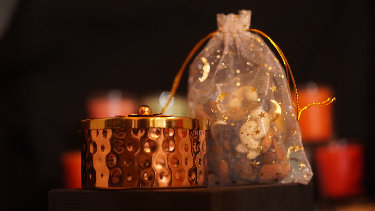 Flat Decorative Jar + Dry Fruits- Perfect Return Gifts !