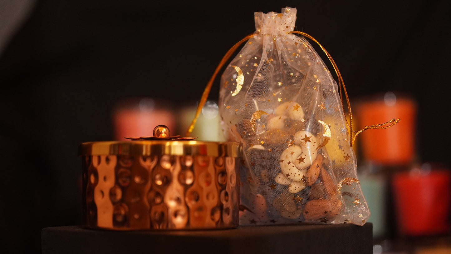 Flat Decorative Jar + Dry Fruits- Perfect Return Gifts !