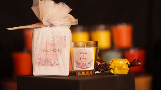 Shot Glass Candles + Chocolate - Perfect Return Gifts !