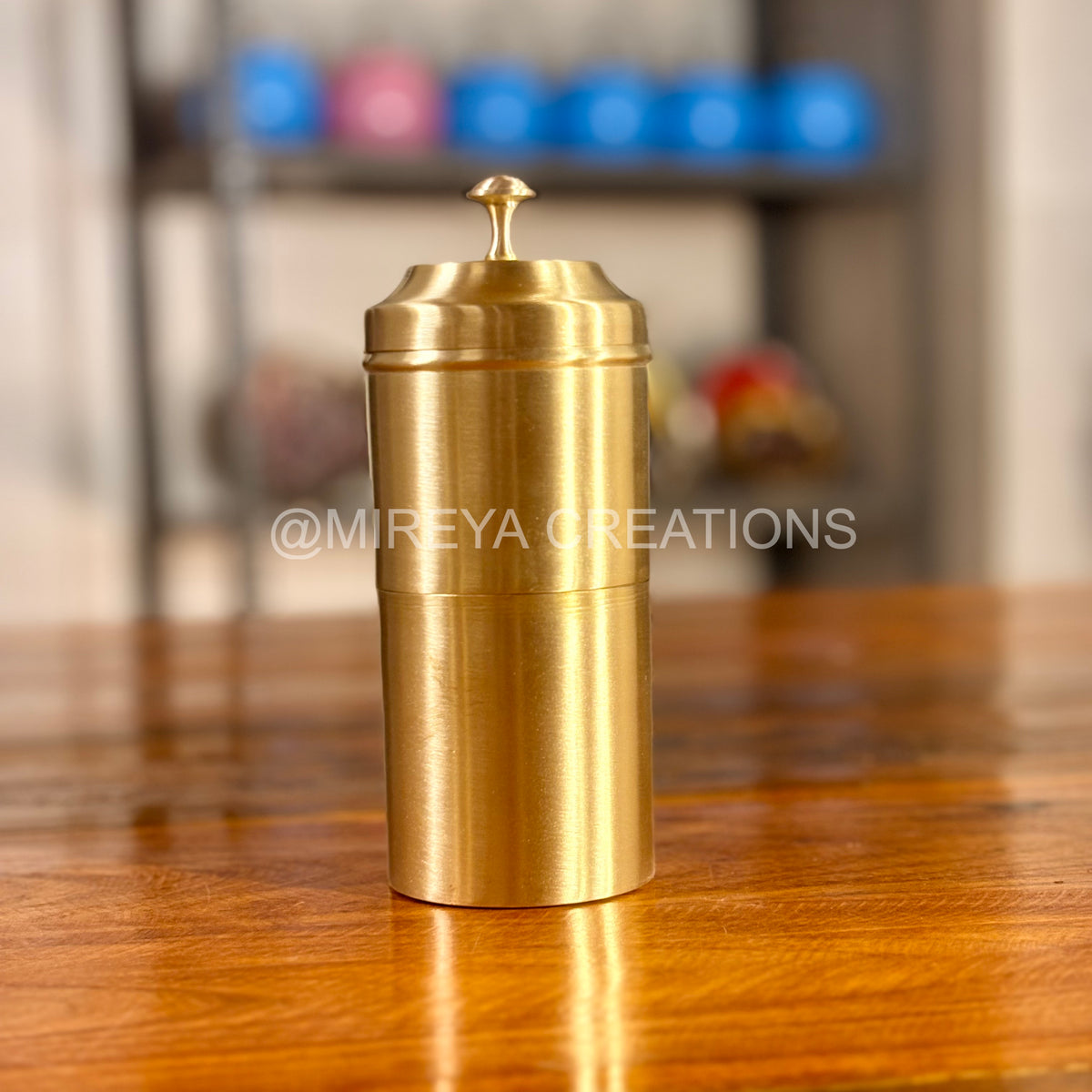 Brass Lamp + Set of 2 Brass Dabara + Coffee Filter