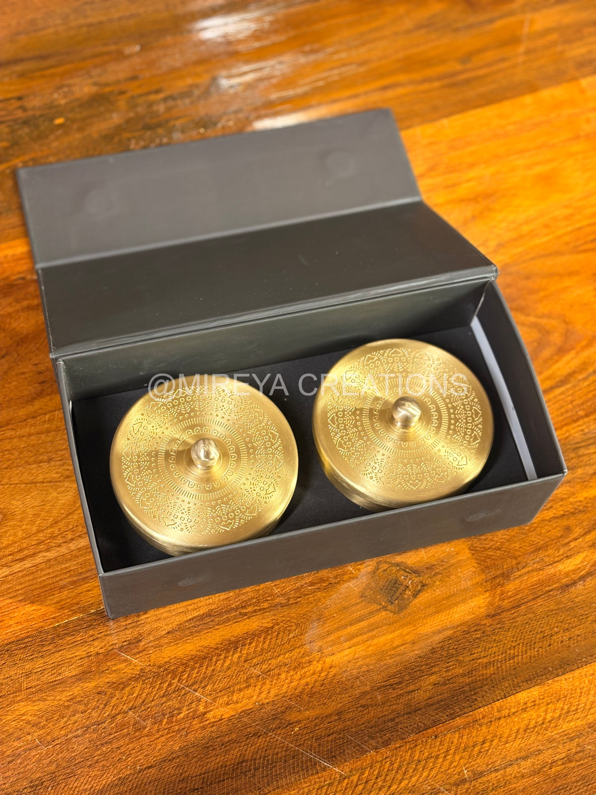 Set of 2 Premium Brass Dry fruit Boxes