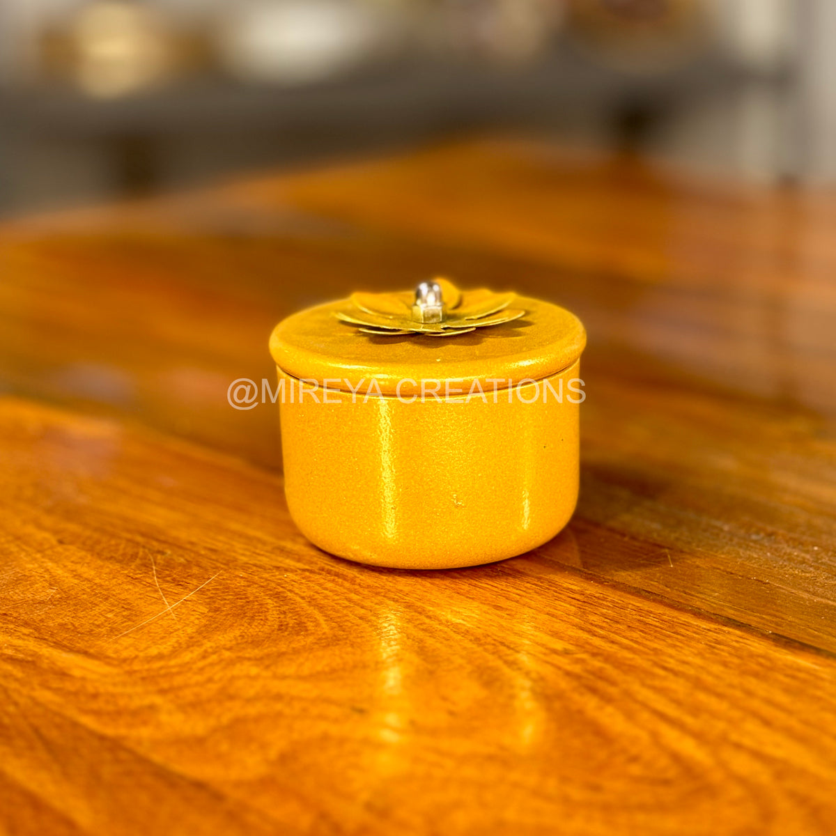 Brass Dry Fruit Box + Decorative Jar + Pack of Ferrero Rocher + Customised Card