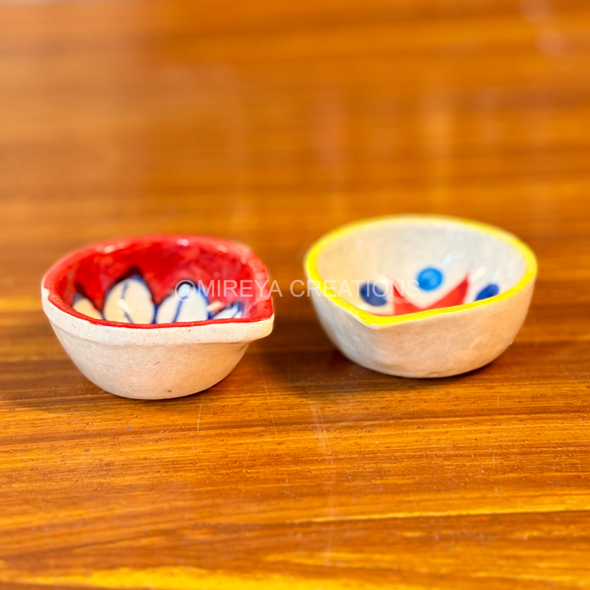 Printed Copper Bottle + Scented Candle + 2Pcs Hand Painted Ceramic Diyas + Customised Card