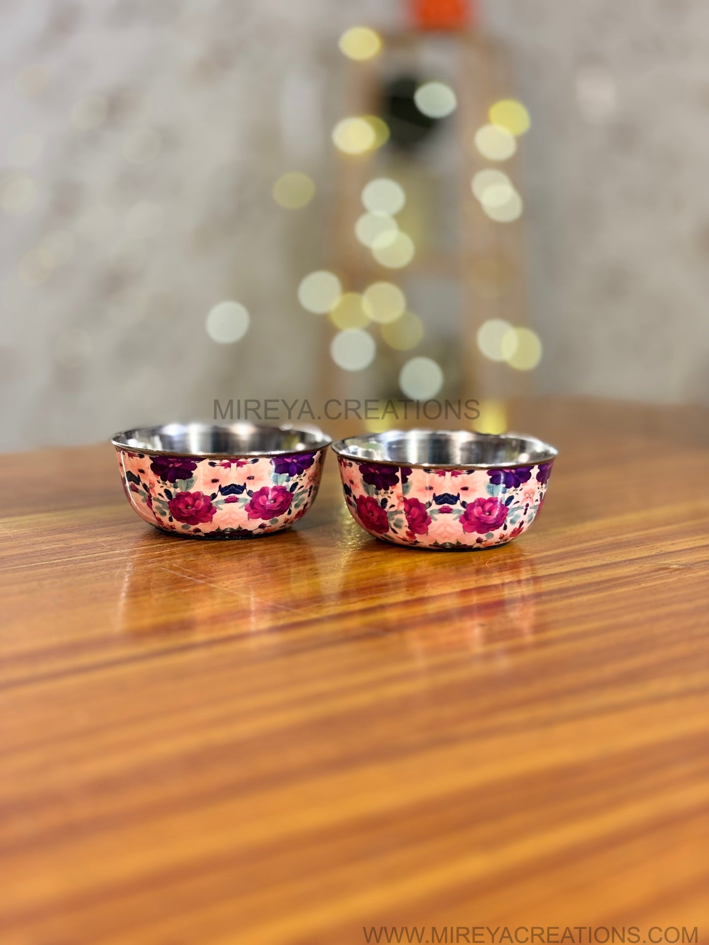 Printed Steel Spice Box Gift Set Return Gift | Printed Steel Plate & 2Pcs Printed Bowls Combo | Wedding & Housewarming Favor Under ₹1800