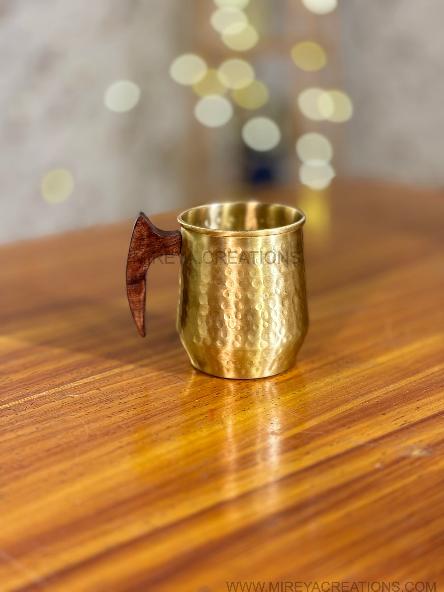 Hexagon Wooden Spice Box & Hammered Brass Mug Gift Set Return Gift | Premium Kitchen Hamper in Mint Green Floral Box | Wedding & Housewarming Favor Under ₹1700