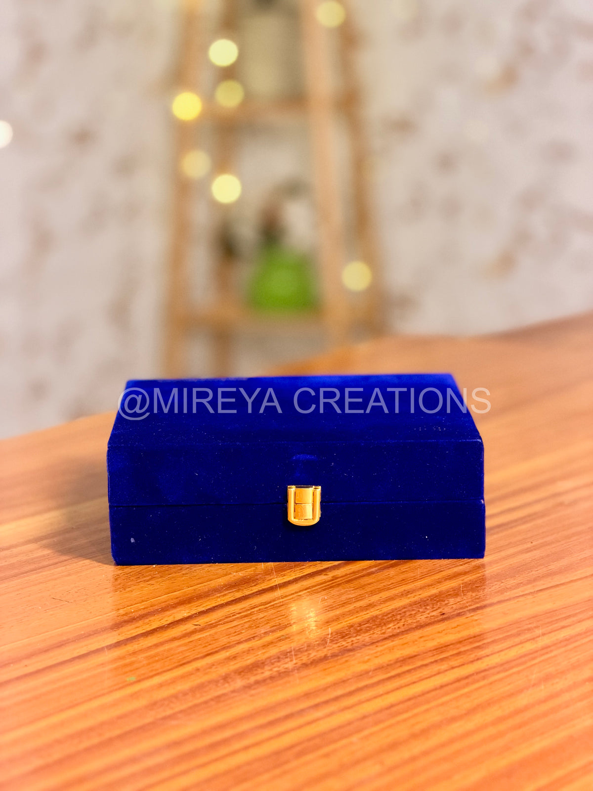 Set of 4 Brass Dabaras in Velvet Box