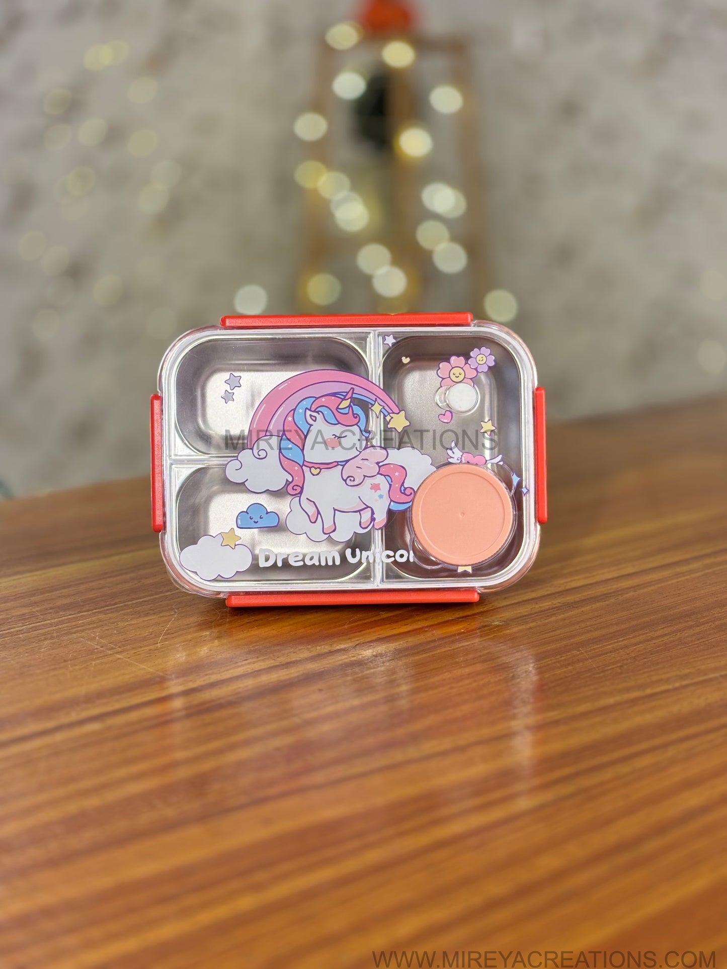 Unicorn Theme Stainless Steel Lunch Box Return Gift | Cute Kids Lunch Box with Unicorn Design | Birthday & School Favor Under ₹600
