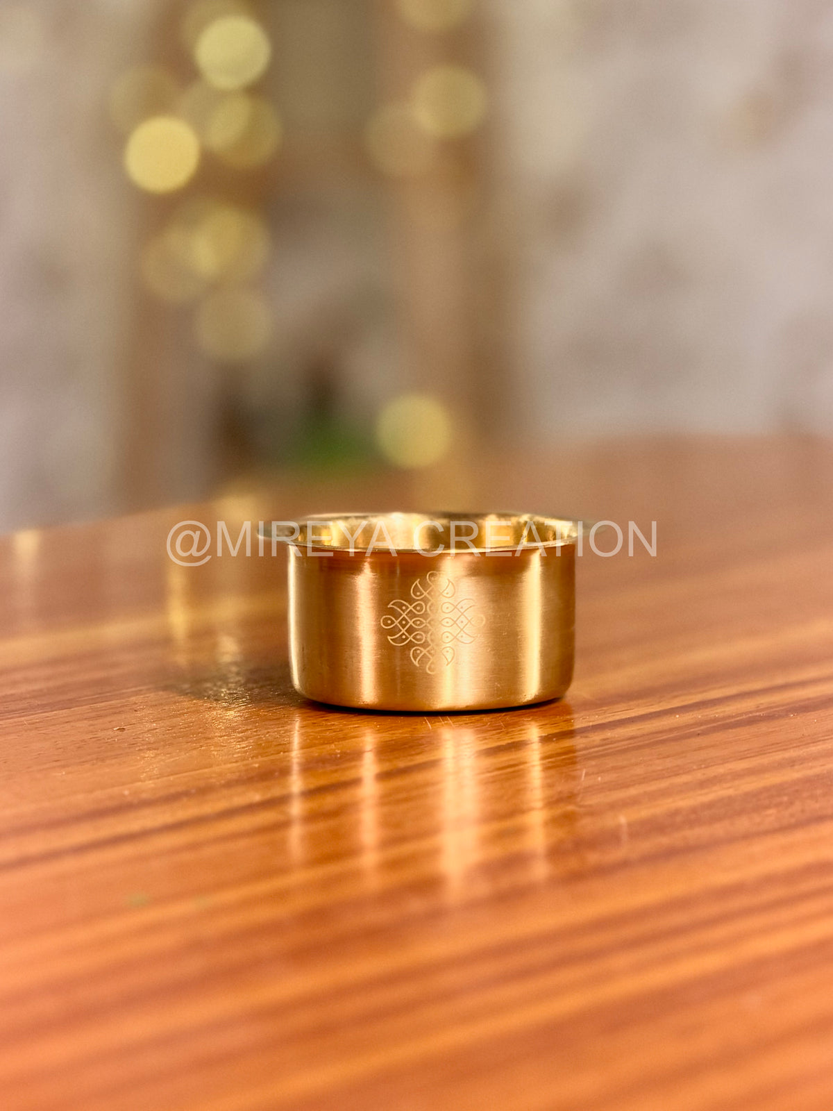 Set of 2 Brass Dabaras in Velvet Box