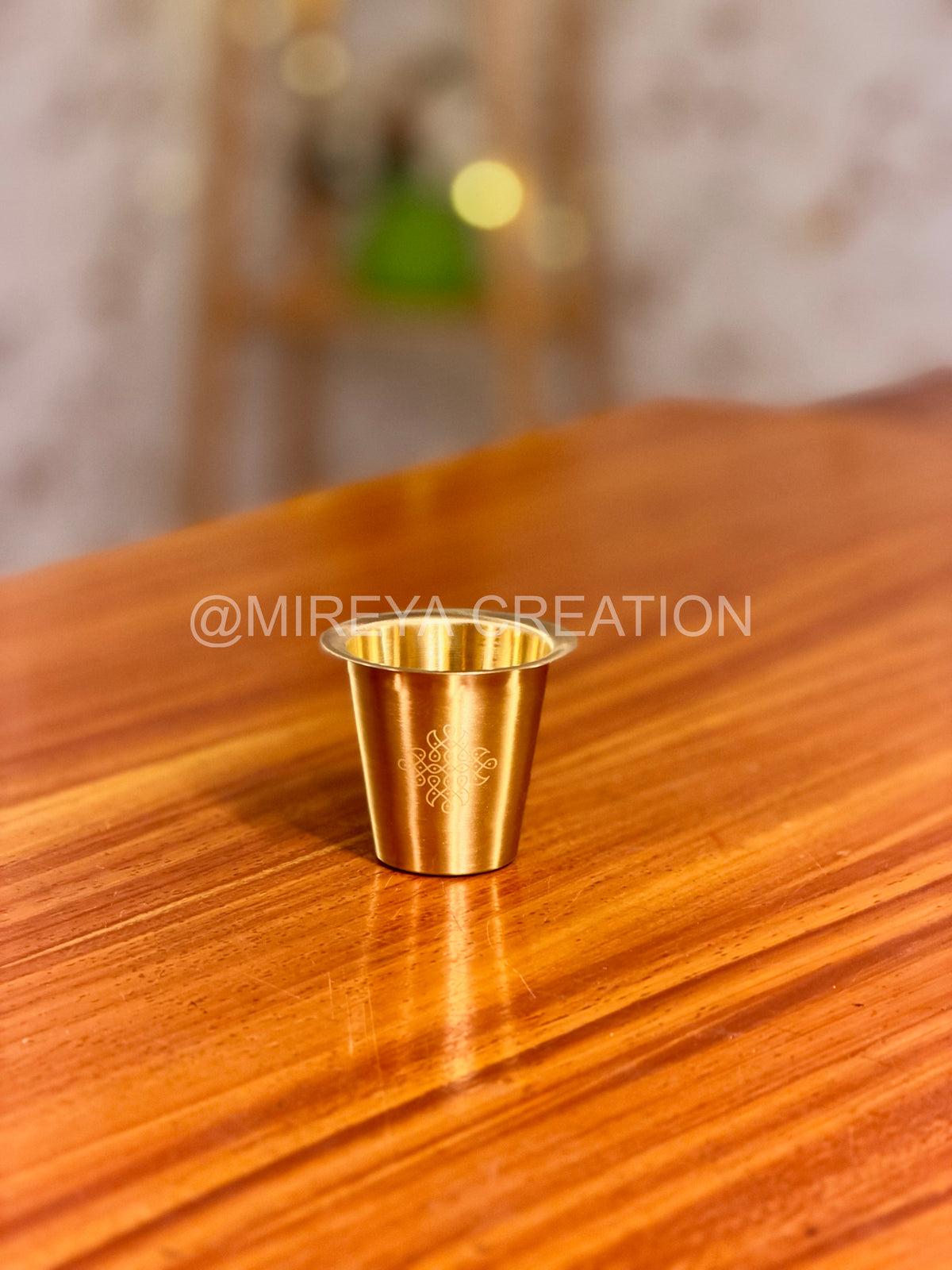 Set of 2 Brass Dabaras in Velvet Box