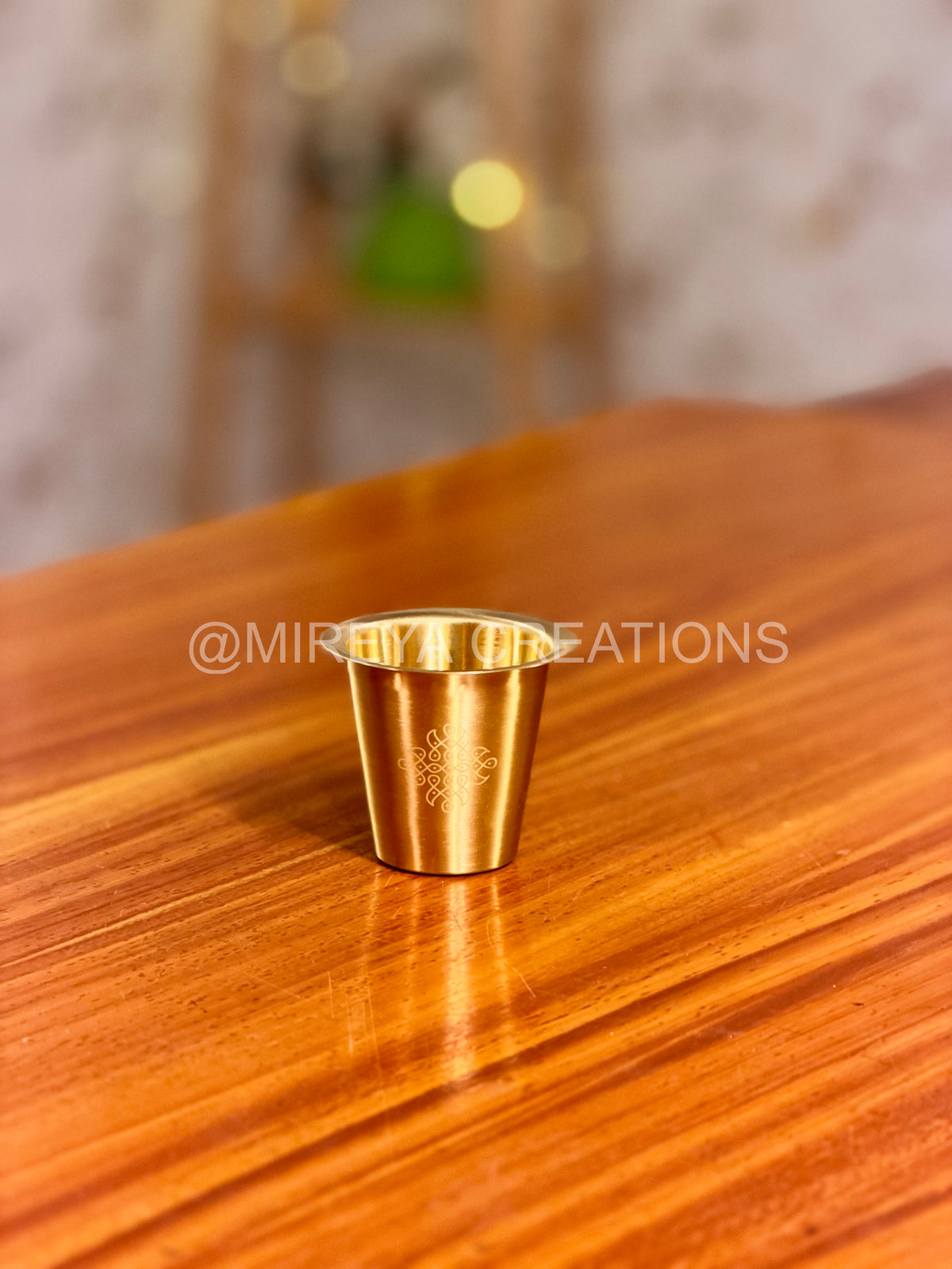 Set of 4 Brass Dabaras in Velvet Box