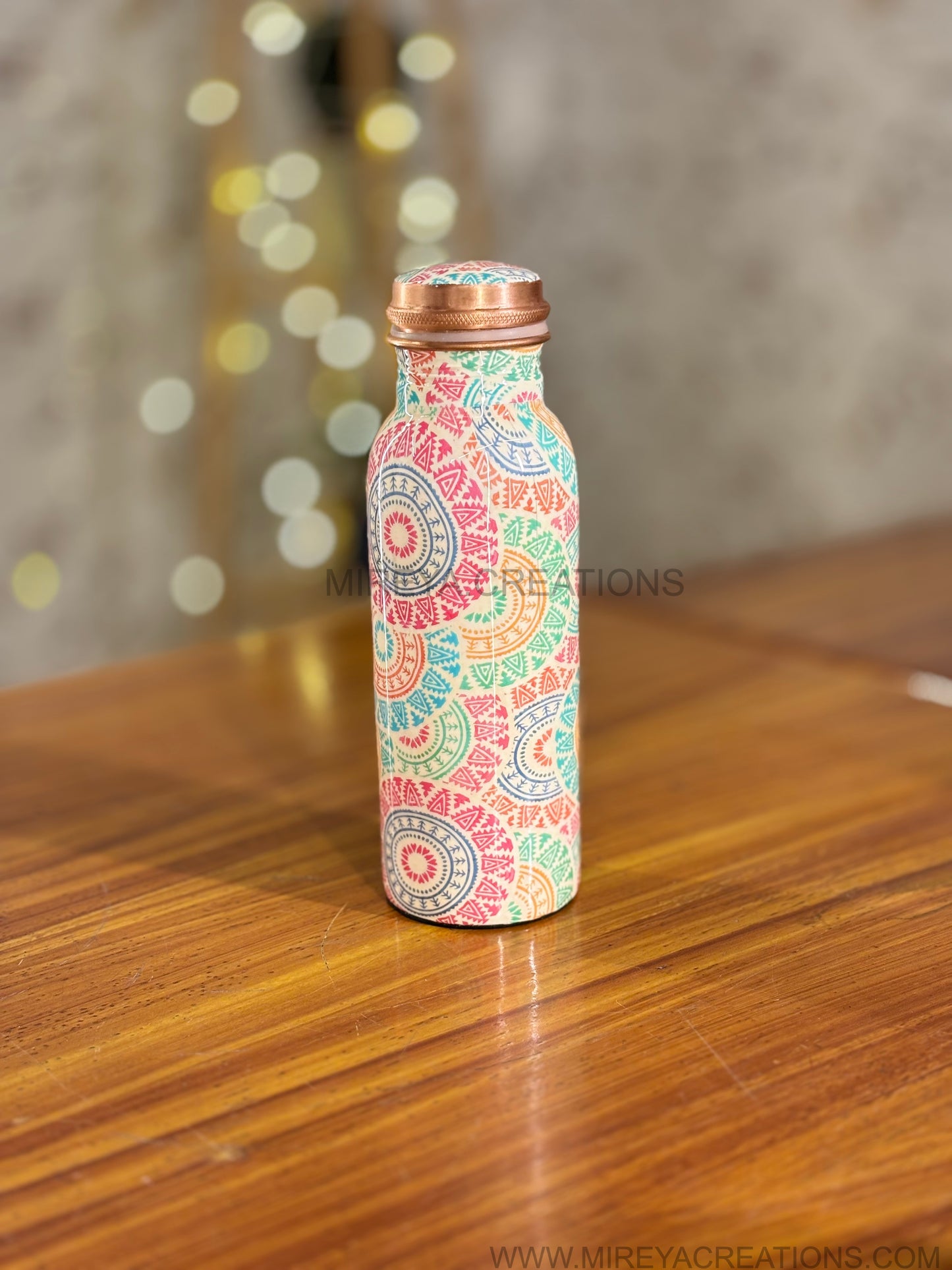Printed Copper Bottle Hamper Return Gift | Tin Candle, Ferrero Rocher & Potpourri Bowl Combo | Wedding & Festive Favor Under ₹1500