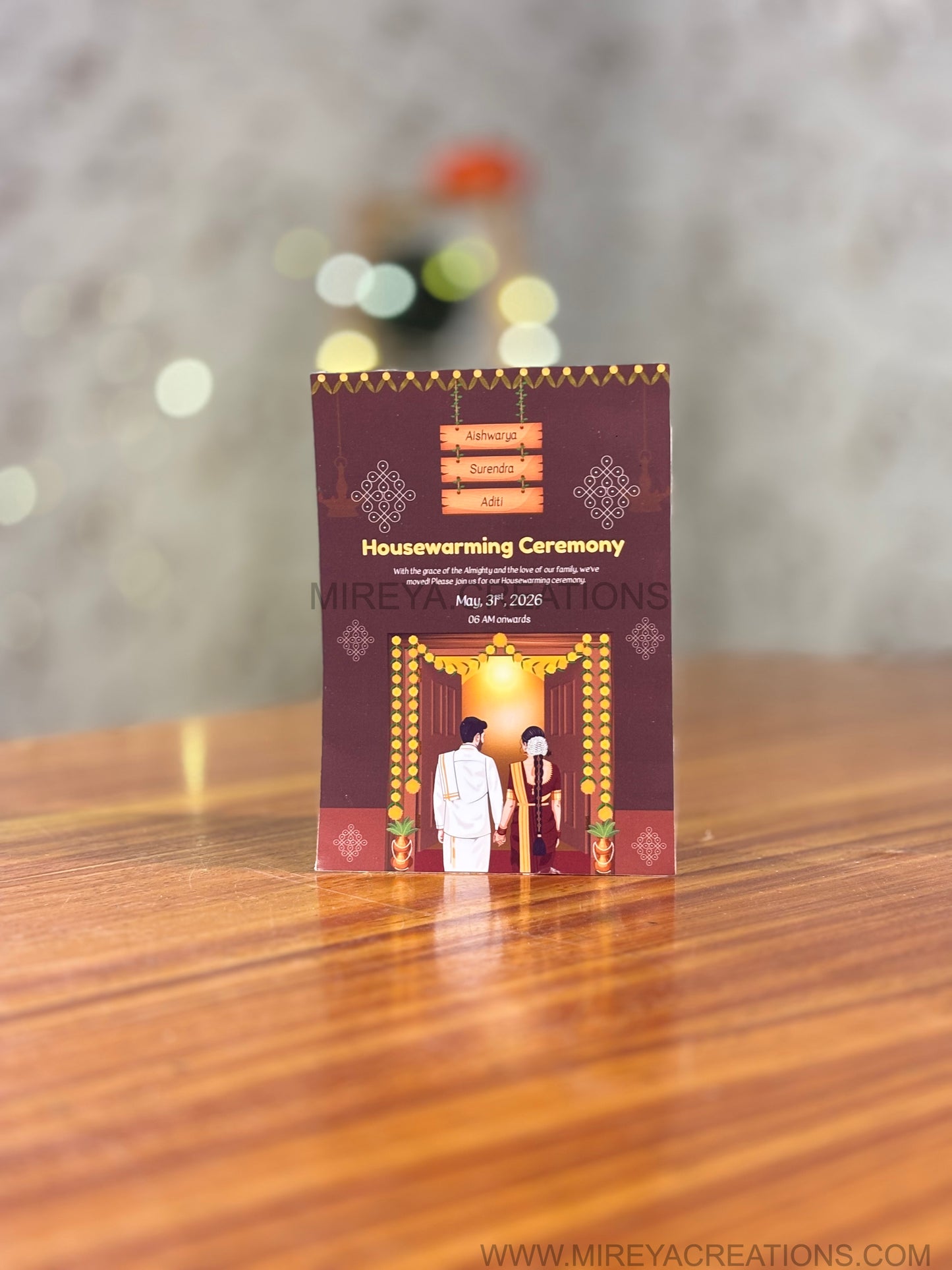 Mini Brass Dabara Tumbler Set Return Gift | Traditional Coffee Set with Invitation Card in Kolam Jute Bag | Wedding & Housewarming Favor Under ₹