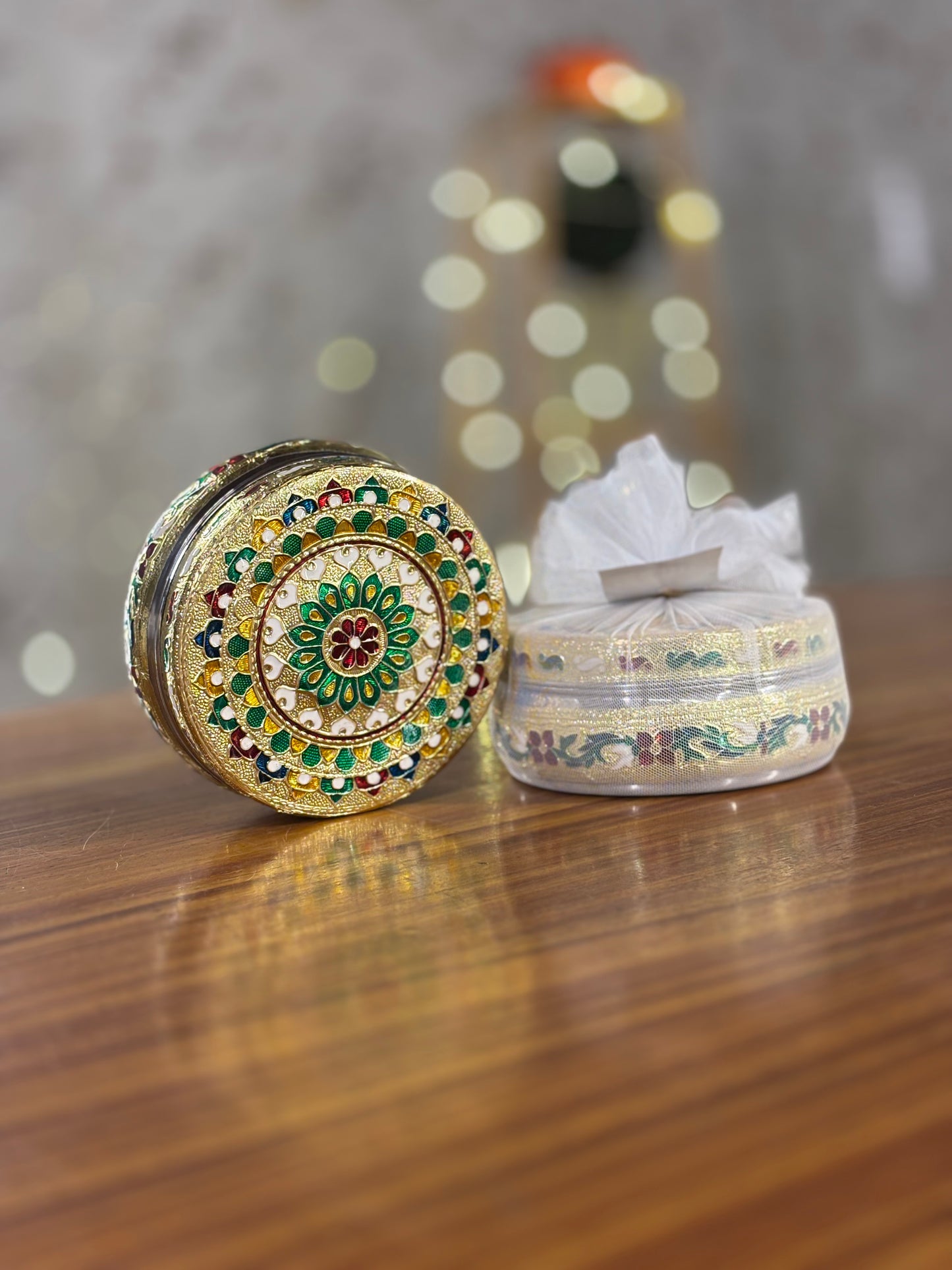 4 inch Meenakari Box Return Gift | Traditional Meenakari Box | Wedding & Puja Favor Under ₹200