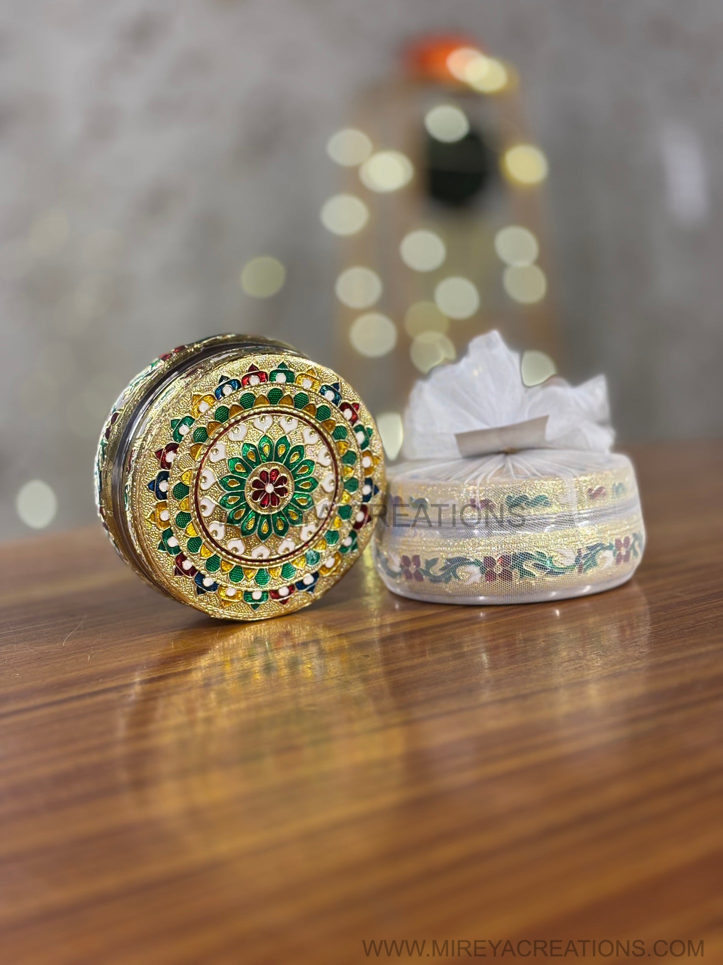 4 inch Meenakari Box Return Gift | Traditional Meenakari Box | Wedding & Puja Favor Under ₹200