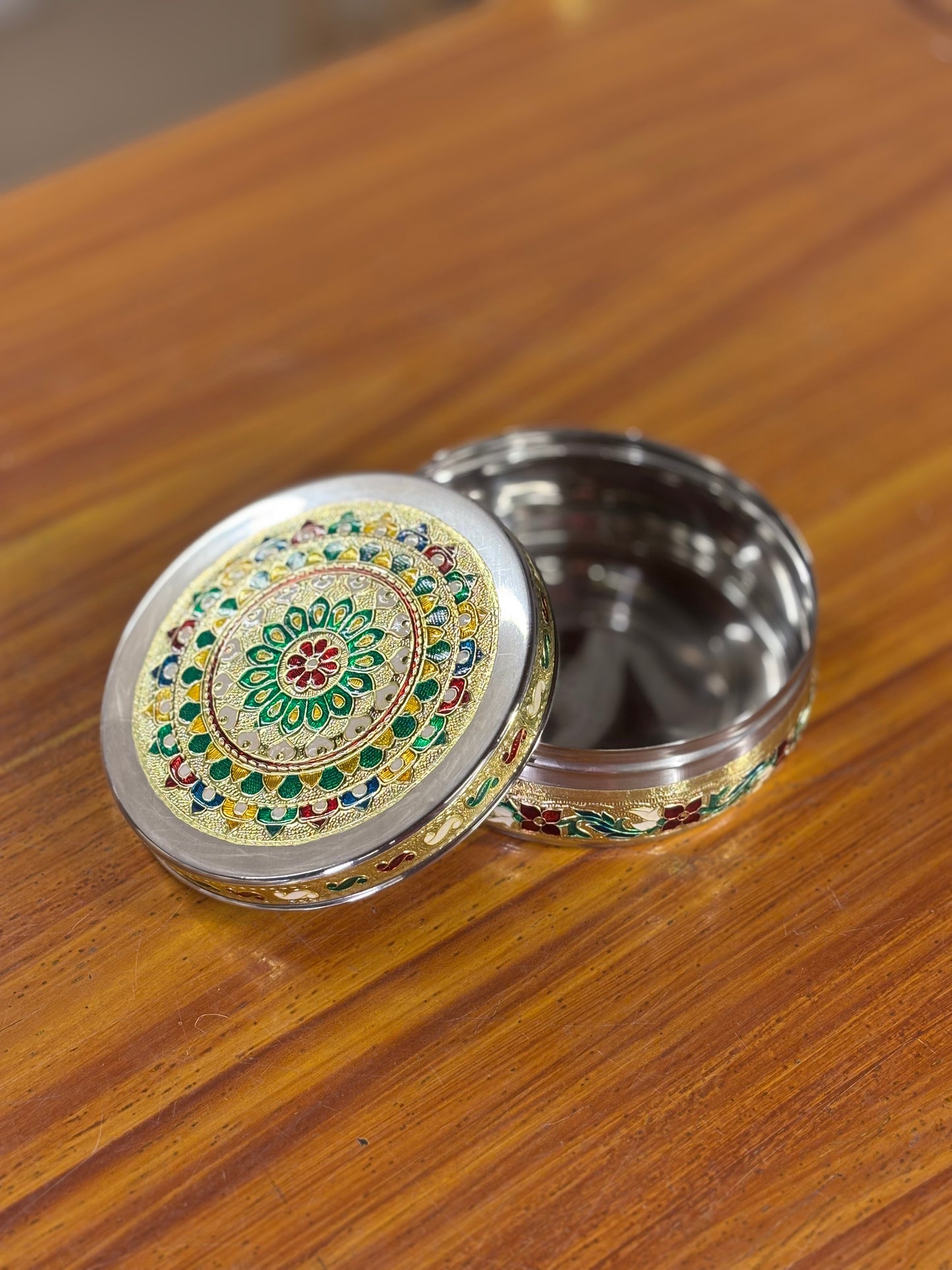 6 Inch Meenakari Box Return Gift | Decorative Meenakari Gift Box | Wedding & Festive Favor Under ₹300