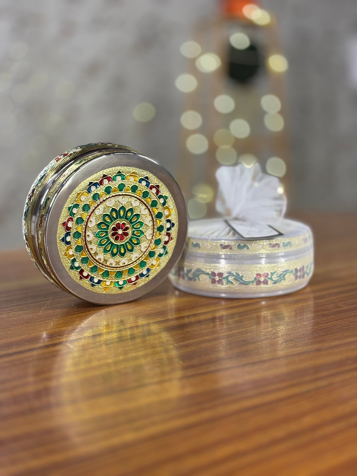 6 Inch Meenakari Box Return Gift | Decorative Meenakari Gift Box | Wedding & Festive Favor Under ₹300