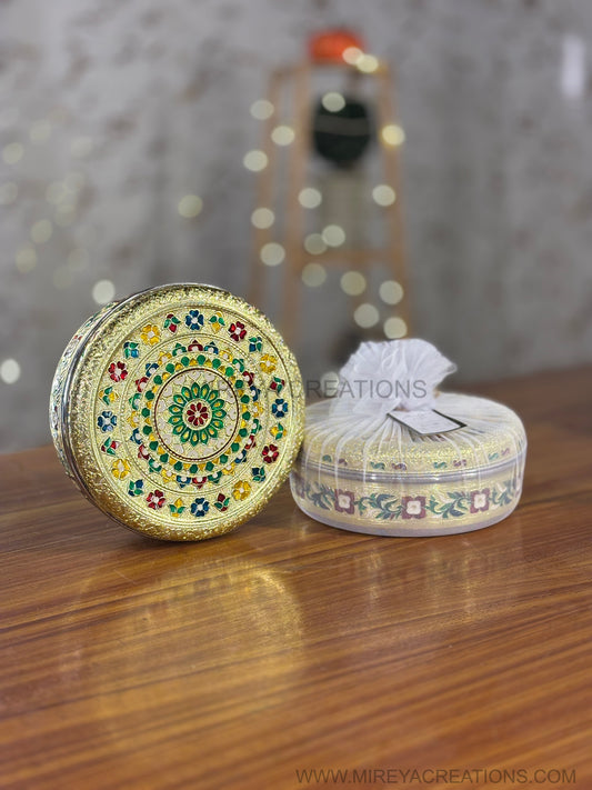 8 Inch Meenakari Box Return Gift | Decorative Meenakari Storage Box | Wedding & Festive Favor Under ₹500