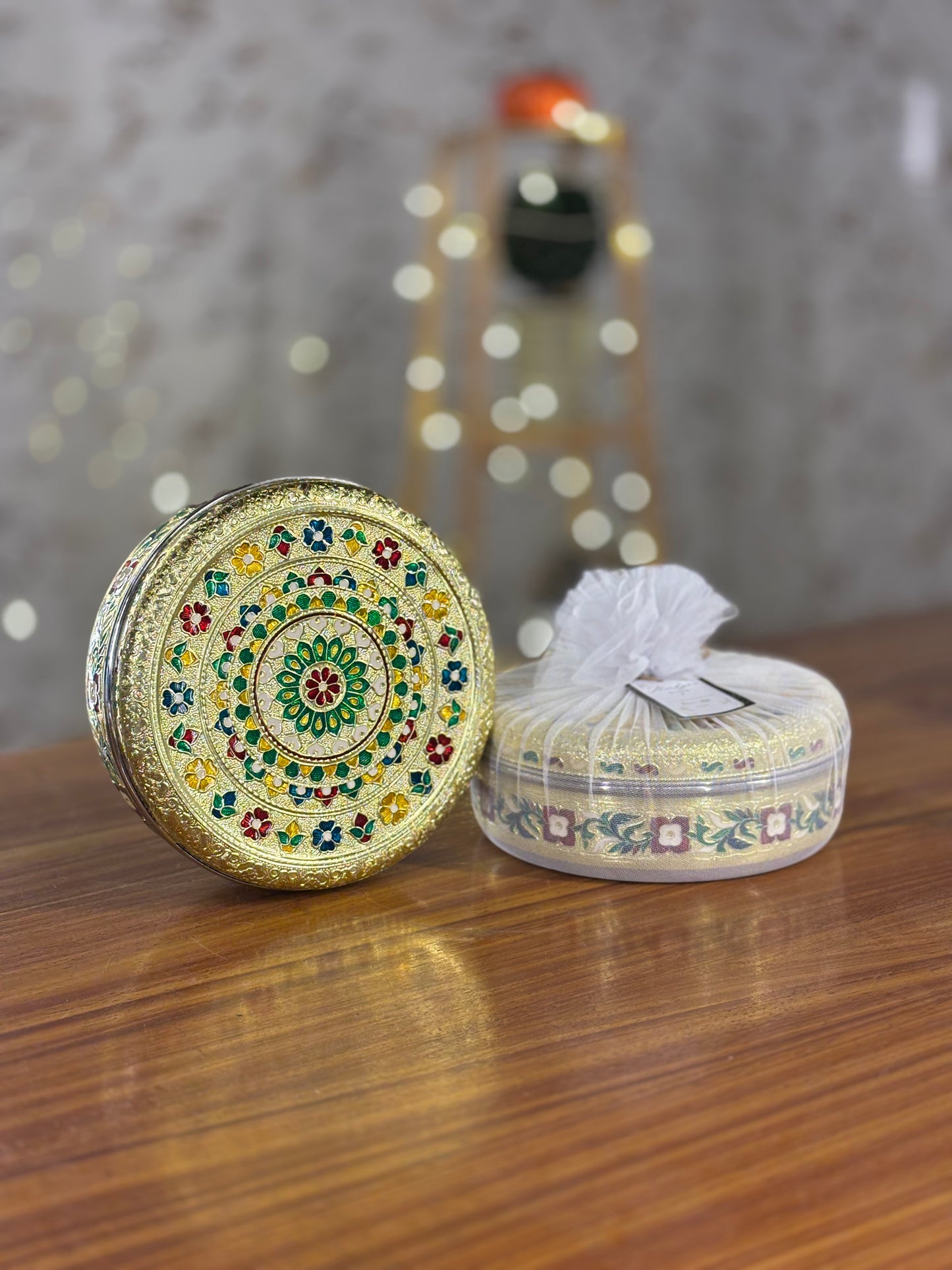 8 Inch Meenakari Box Return Gift | Decorative Meenakari Storage Box | Wedding & Festive Favor Under ₹500