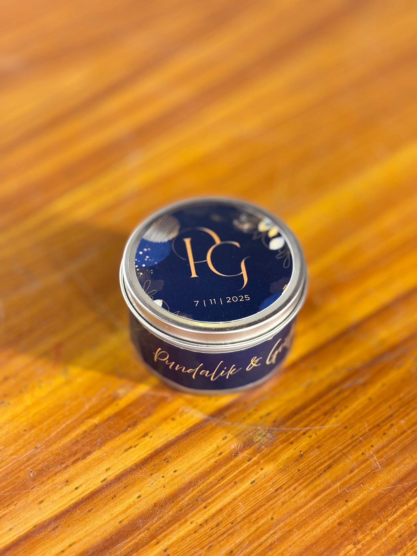 Customised Scented Tin Candle | Personalised Tin Candle Return Gift | Wedding & Housewarming Favor