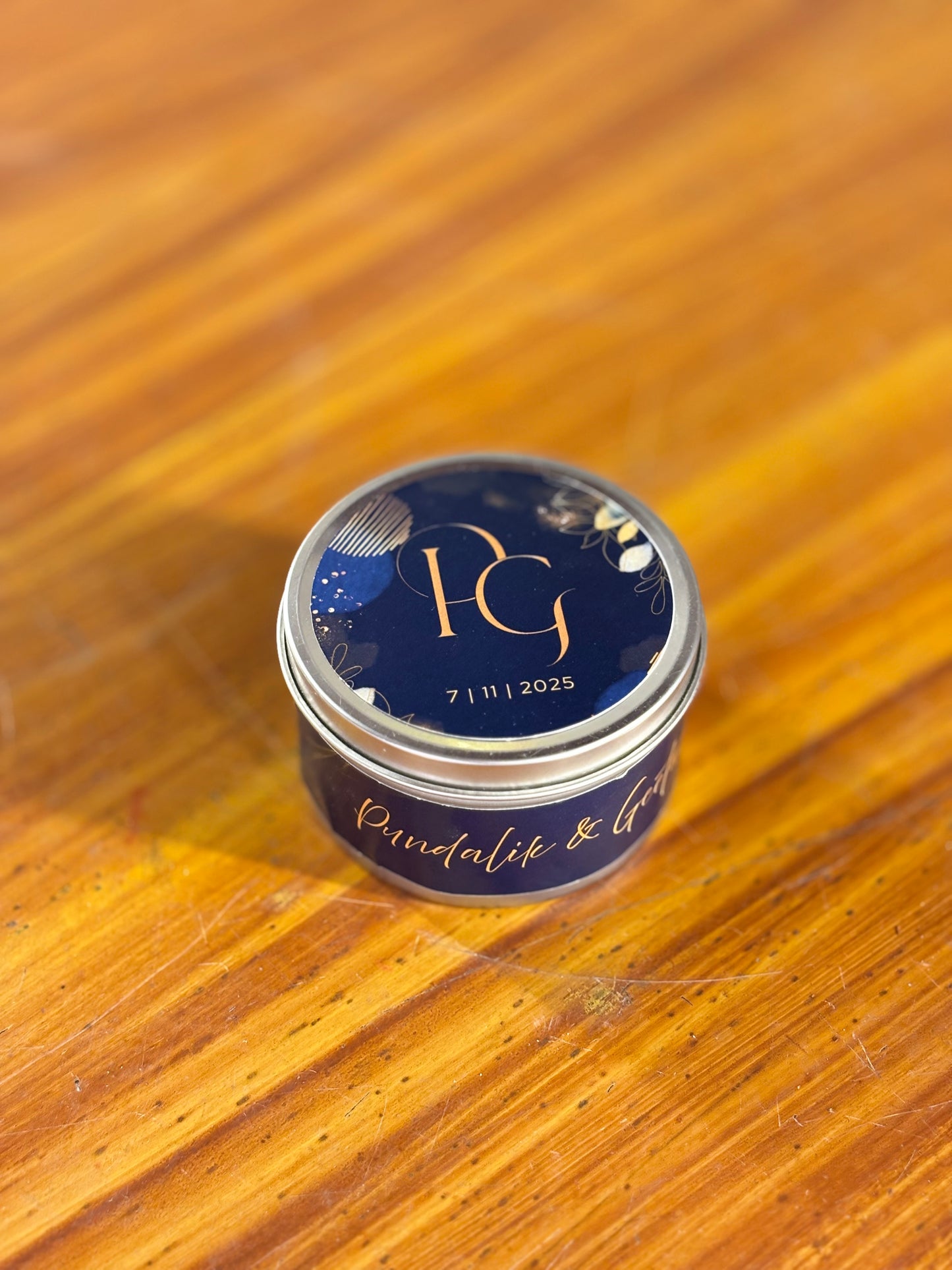 Customised Scented Tin Candle | Personalised Tin Candle Return Gift | Wedding & Housewarming Favor