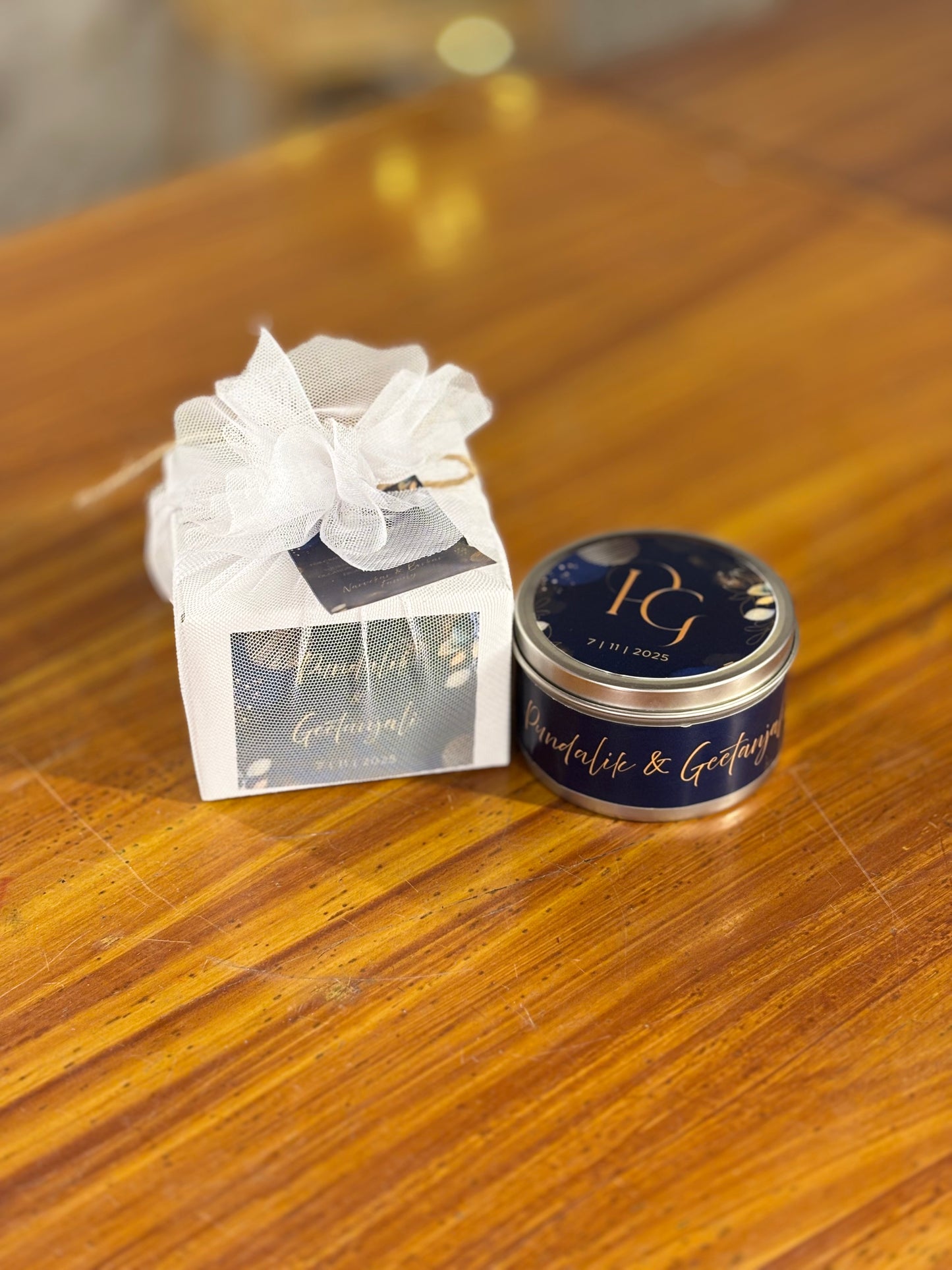 Customised Scented Tin Candle | Personalised Tin Candle Return Gift | Wedding & Housewarming Favor